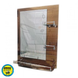 Зеркало настенное для ванной комнаты (Однотонный, коричневый) M15